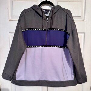 NIKE szXL Therma Colorblocked Half-Zip Training Hoodie navy lavender